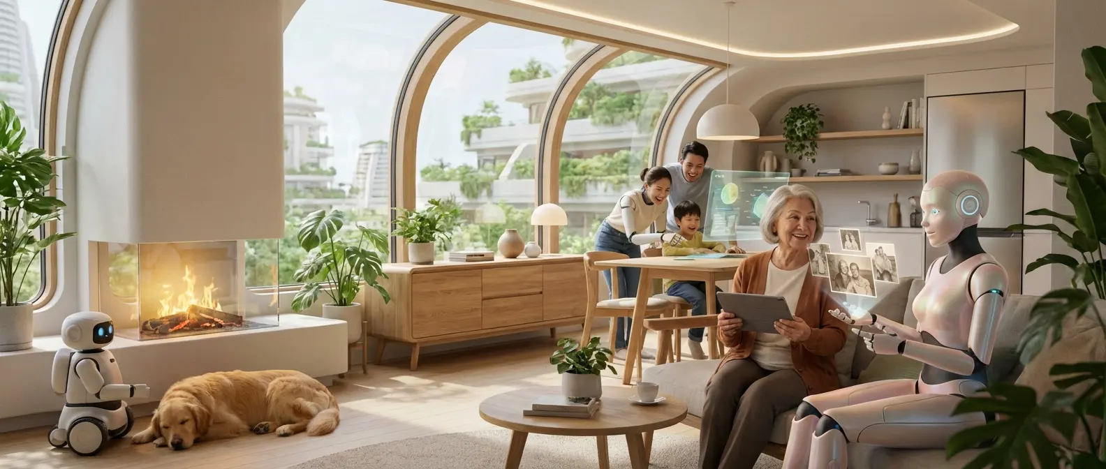 Προηγμένο AI holographic interface με data visualizations