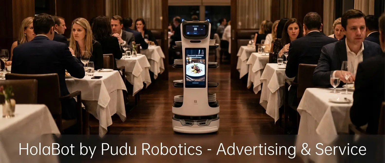 KettyBot professional food delivery robot with three-level tray system