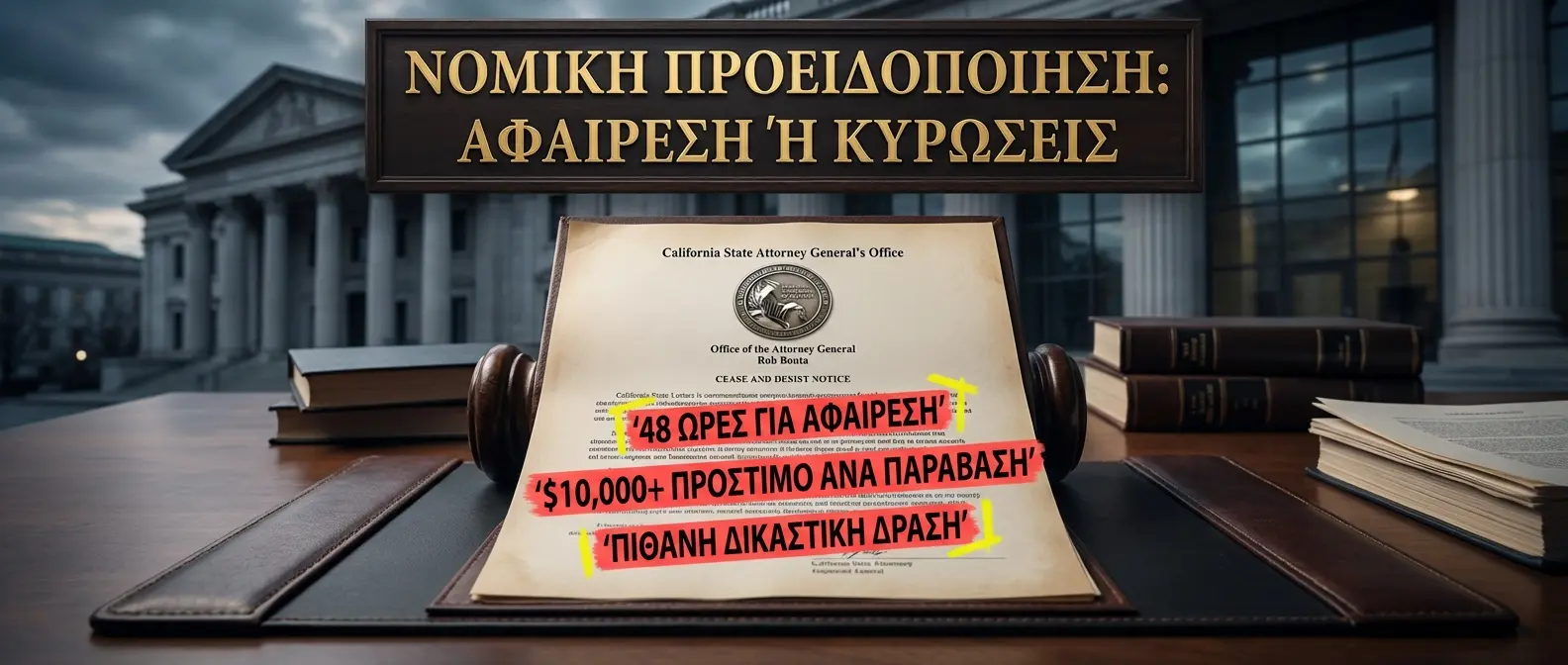 Legal cease-and-desist warning document threatening platform sanctions and removal