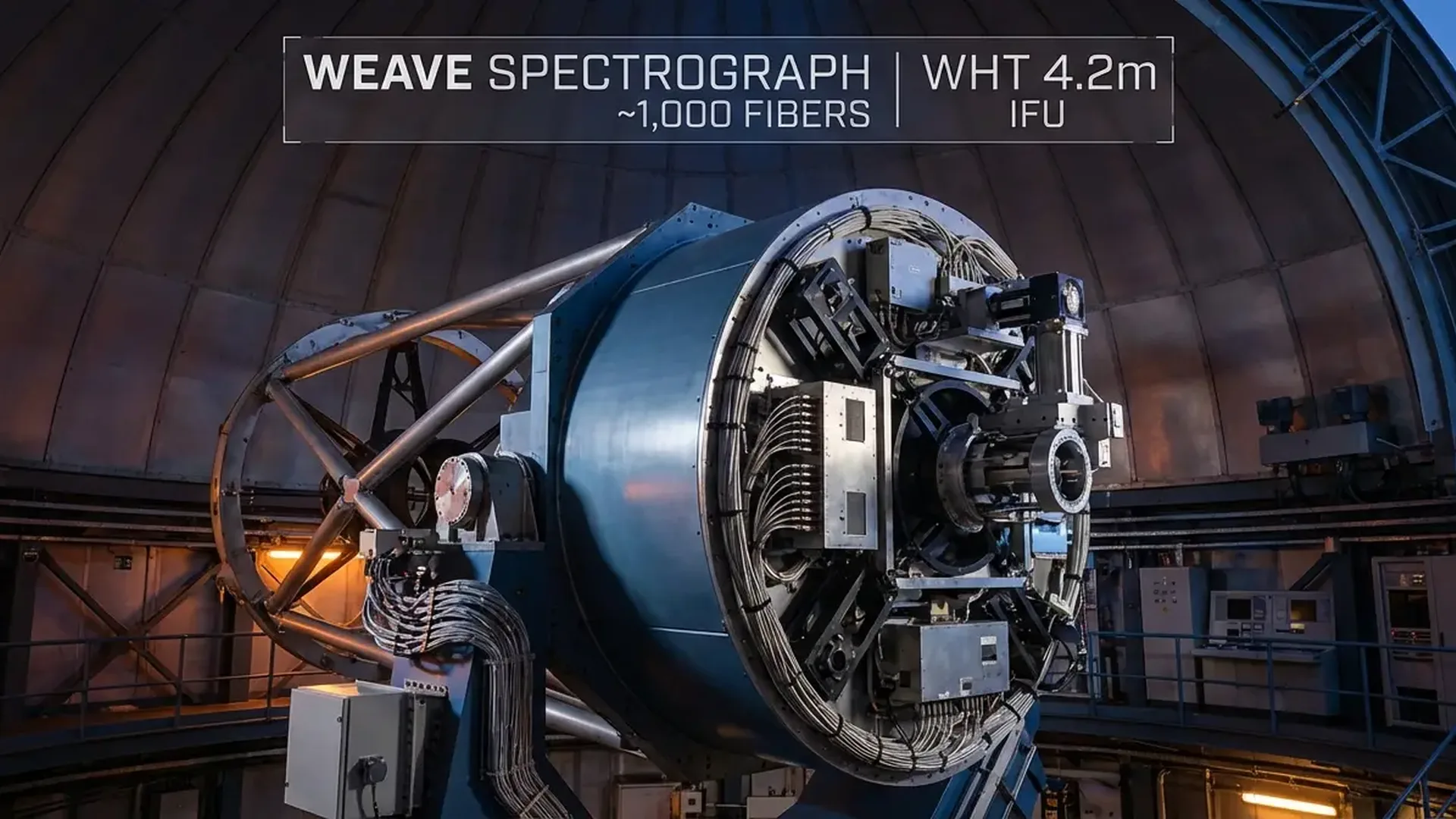 WEAVE spectrograph instrument at William Herschel Telescope in La Palma