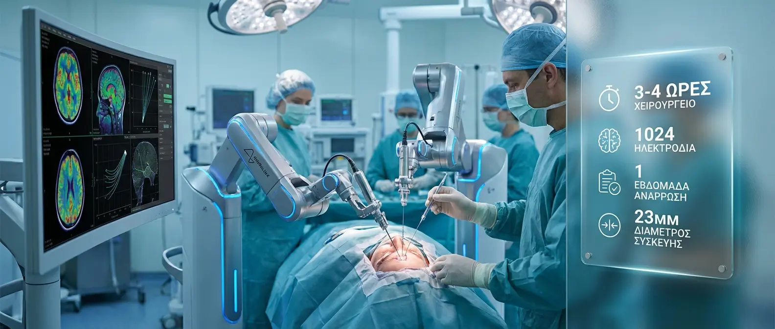 Neurosurgical procedure for Blindsight brain implant installation