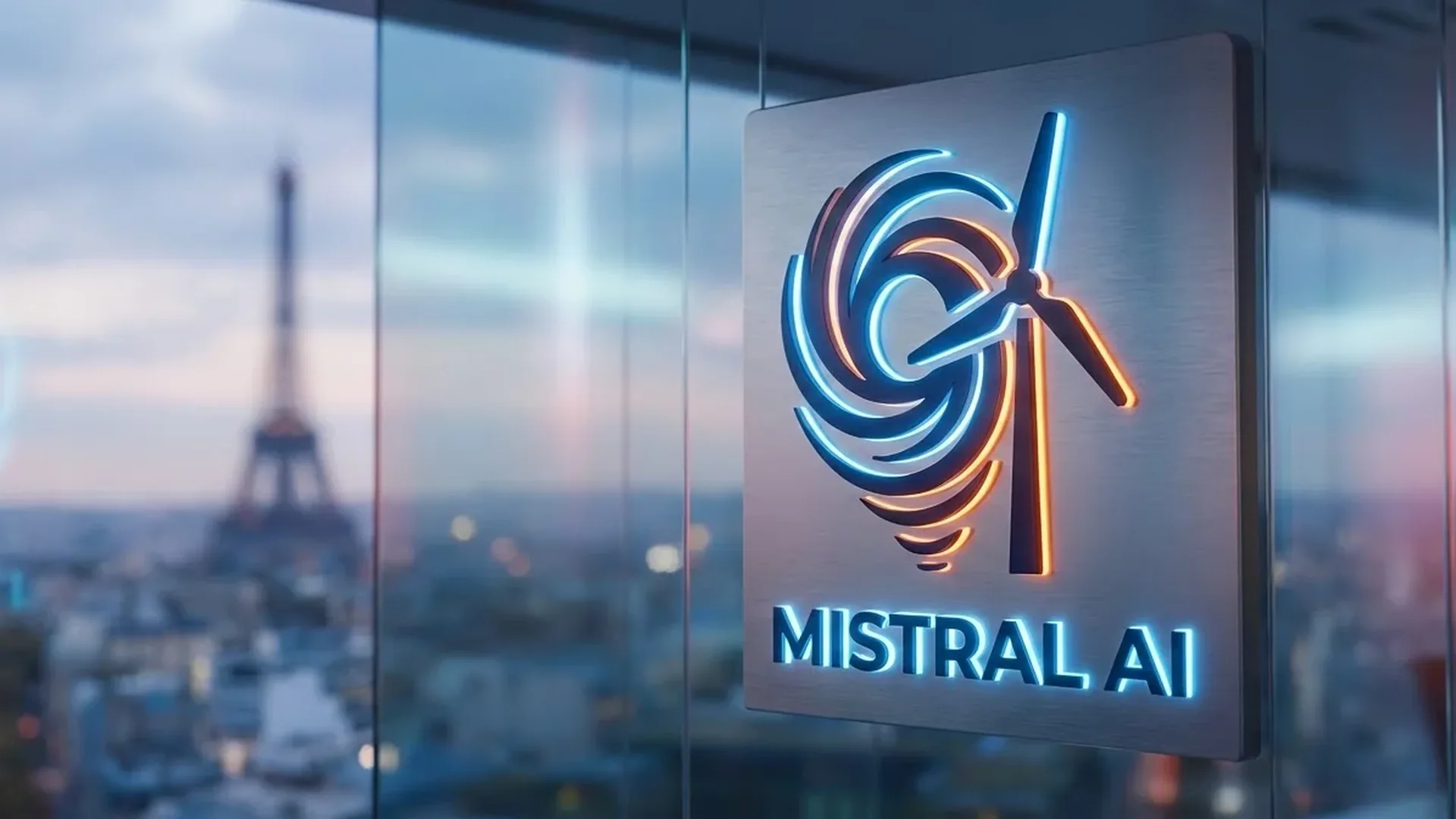 Mistral AI logo and branding showcasing Europe's leading AI startup challenging ChatGPT