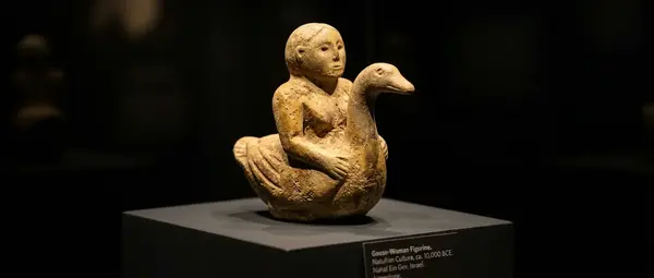 12,000-Year-Old Figurine from Israel: Woman Holding Goose