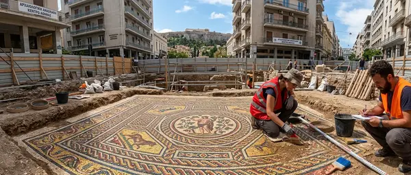 Athens Mosaic Discovery 2026: 4th Century Find