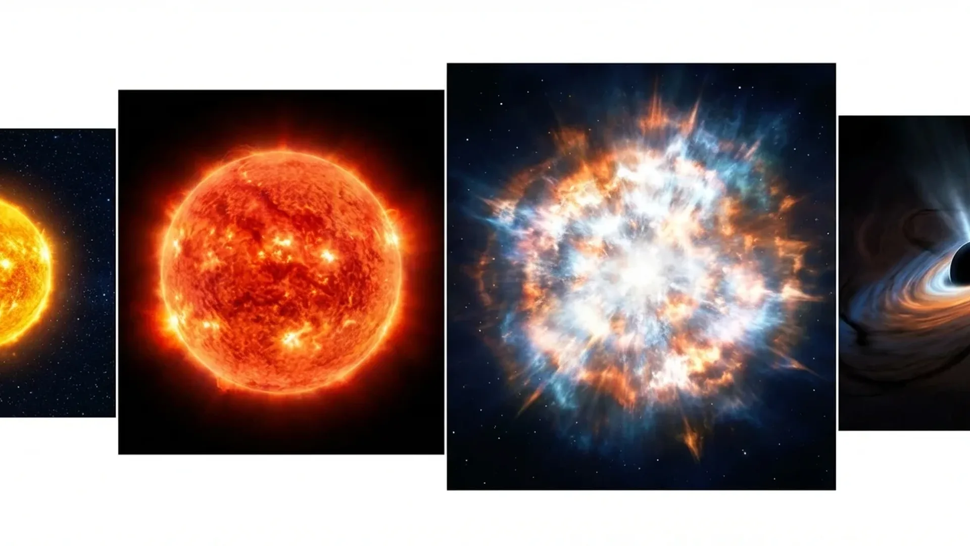 Dramatic illustration of a massive star exploding in a brilliant supernova, with shock waves spreading across space