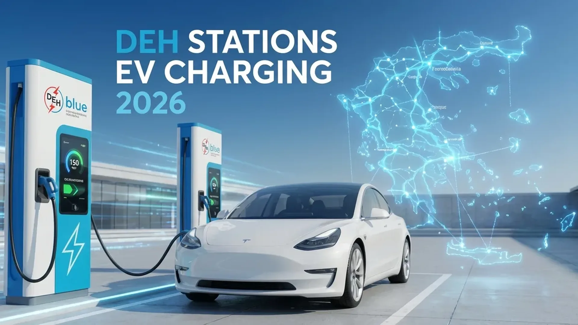 PPC EV charging station map showing locations and pricing across Greece in 2026