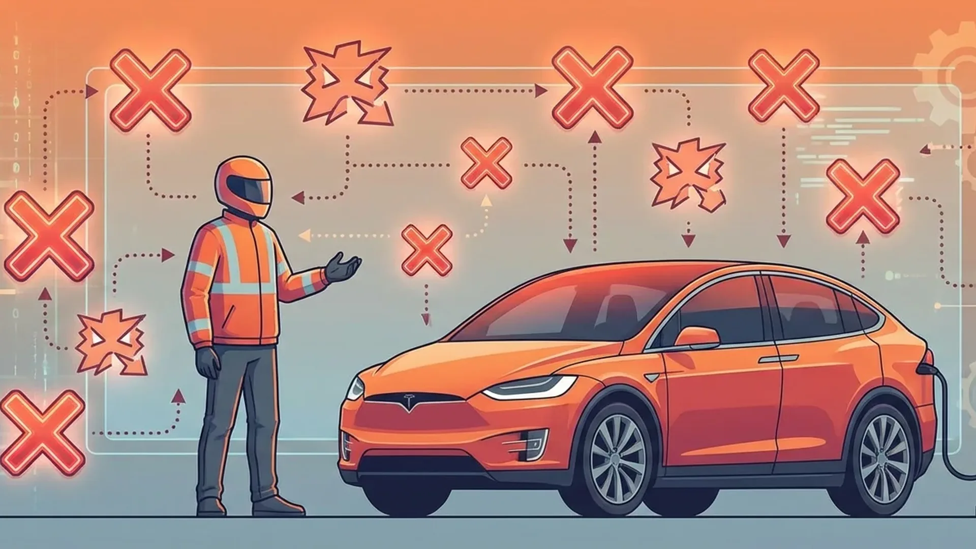 Common electric vehicle owner mistakes infographic showing charging errors, battery care tips, and cost-saving solutions