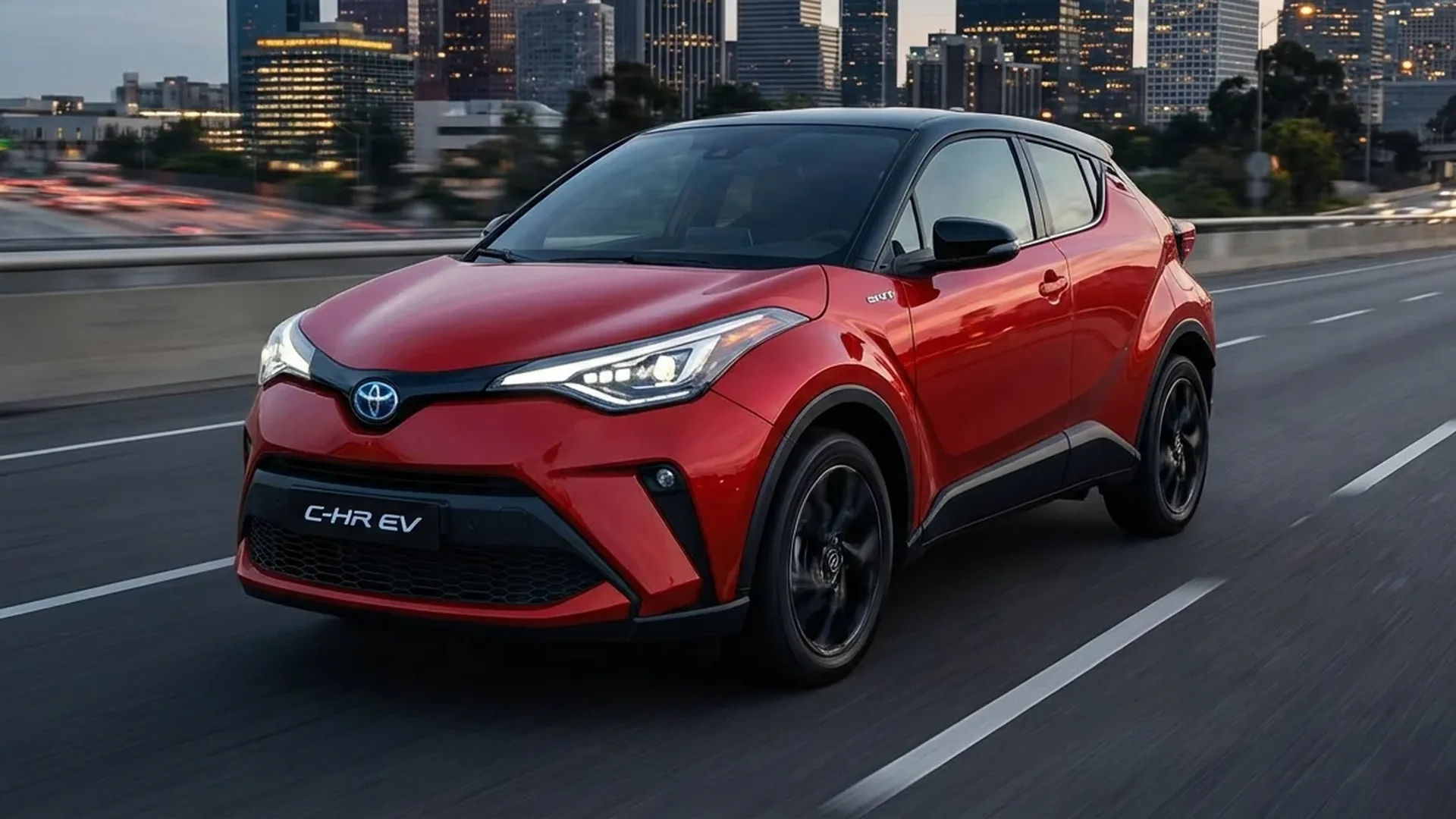 Toyota C-HR EV 2026 εξωτερική όψη με αεροδυναμικό σχεδιασμό και ηλεκτρικό σύστημα κίνησης