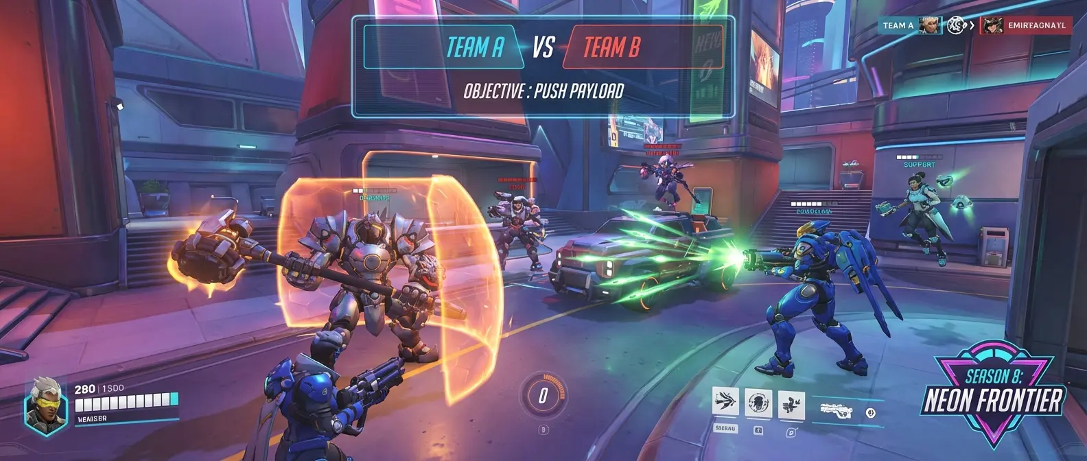 Overwatch 2 team-based shooter με Push game mode