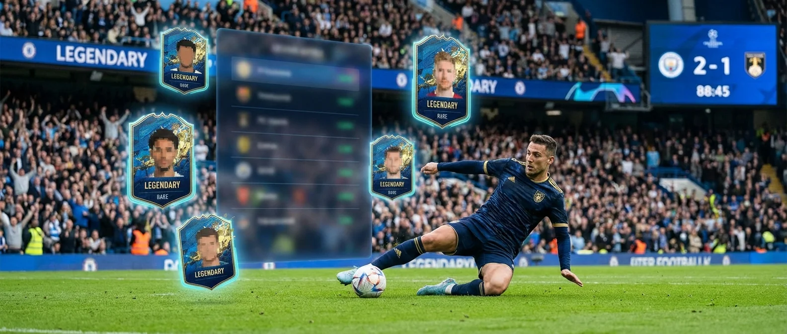 EA FC 27 Ultimate Team interface showing formations and player cards for 2026 season