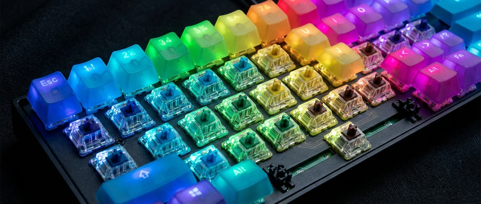 Various mechanical gaming keyboards showcasing different switch types and RGB lighting for 2026 guide