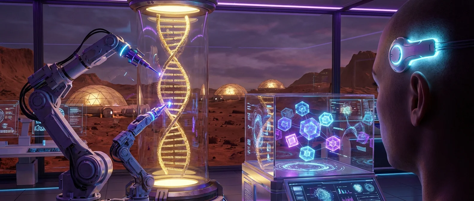 Future biotechnology, quantum computers and brain-computer interfaces