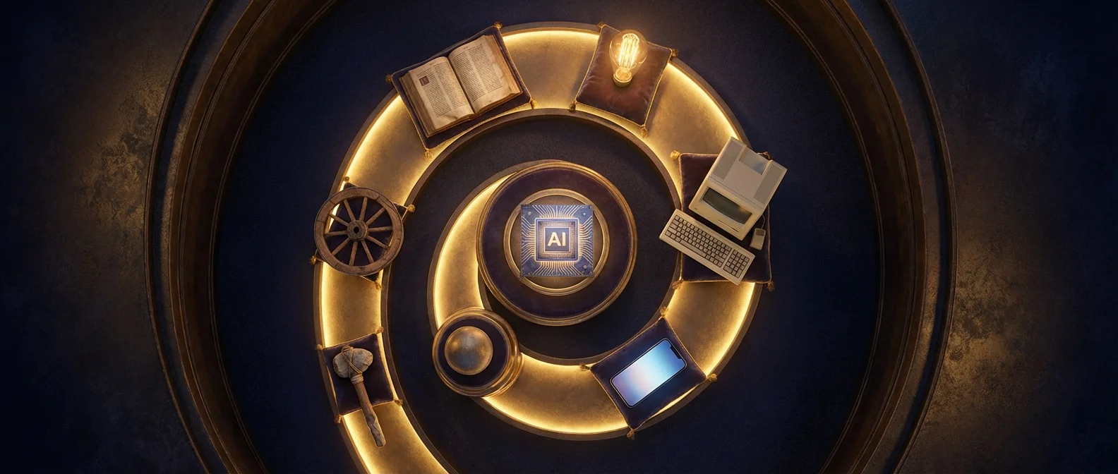 Historical timeline showing patterns of technological evolution and innovation