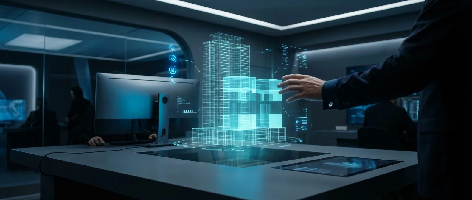 Princess Leia hologram projection scene from Star Wars inspiring modern holographic technology development