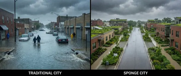 Sponge Cities: Absorbing Floods