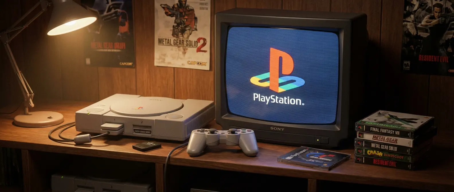 Original Sony PlayStation 1 gray console from 1994 launch