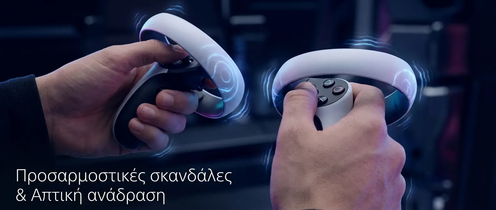 PSVR2 Sense Controllers featuring advanced haptic feedback and finger tracking