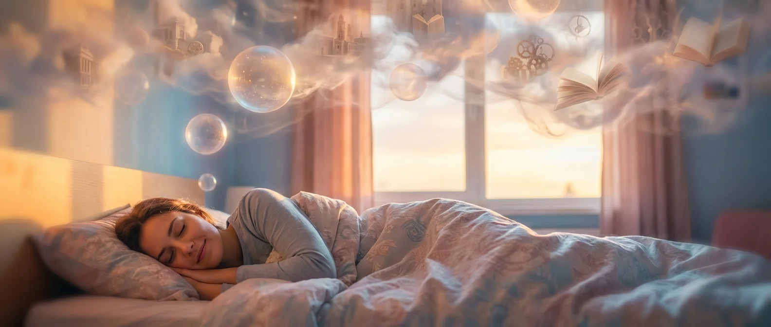 Brain scan showing prefrontal cortex activation during lucid dreaming versus normal sleep