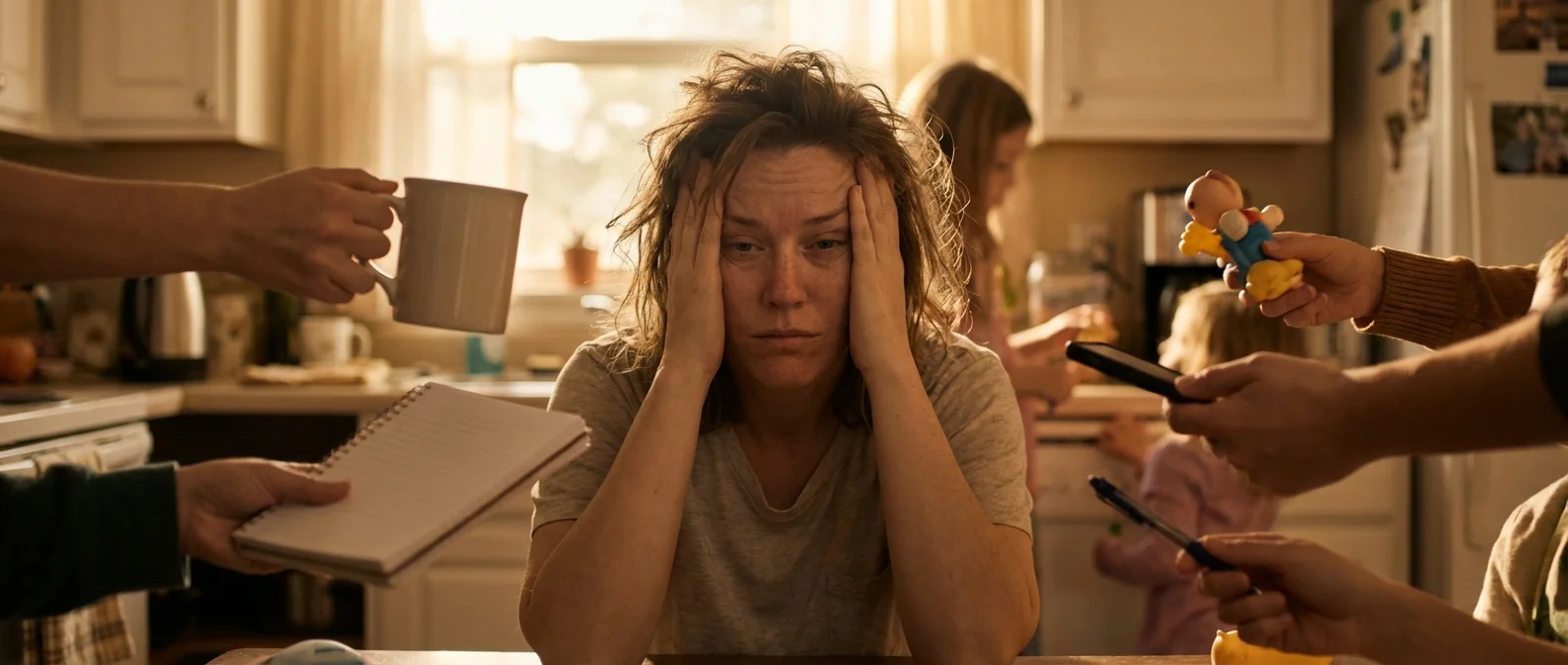 Άτομο που νιώθει άγχος γιατί δεν μπορεί να πει όχι, σύμβολο του people pleasing