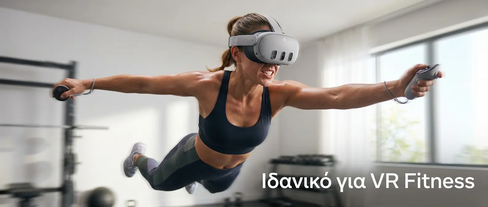 Quest 3 fitness application showing intense VR workout tracking and movement