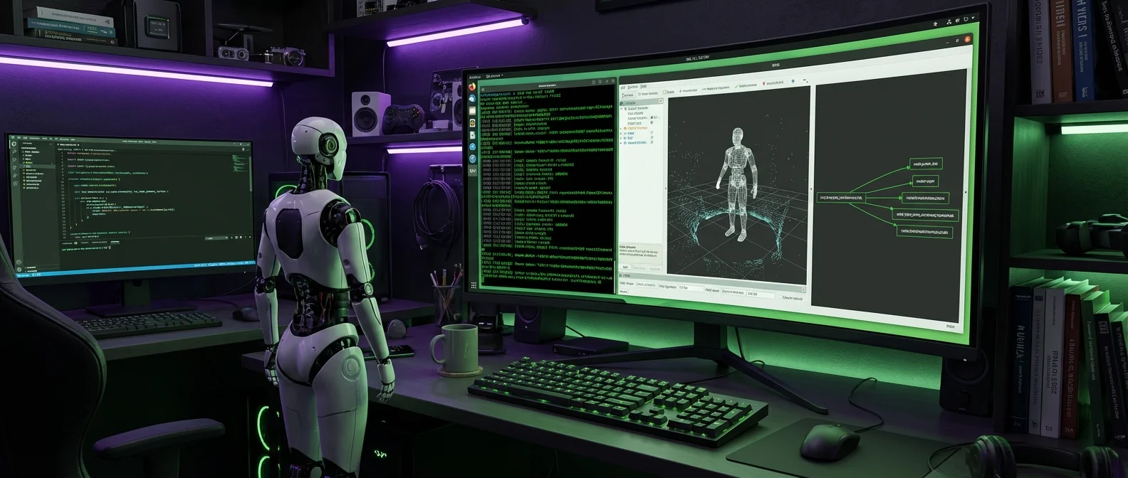 ROS 2 architecture diagram showing nodes, topics, and services in a distributed robotics system