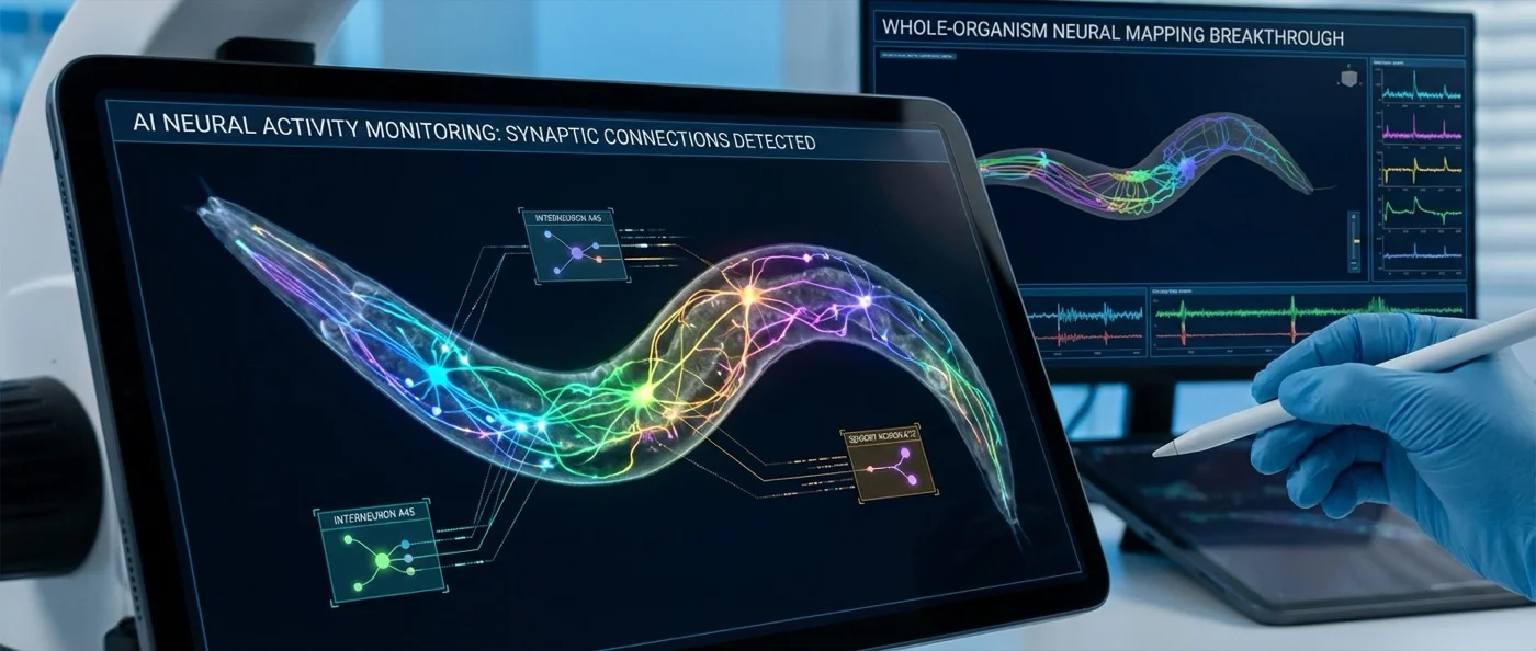 Princeton AI system tracking individual neurons in C. elegans worms and Hydra jellyfish brains in real time