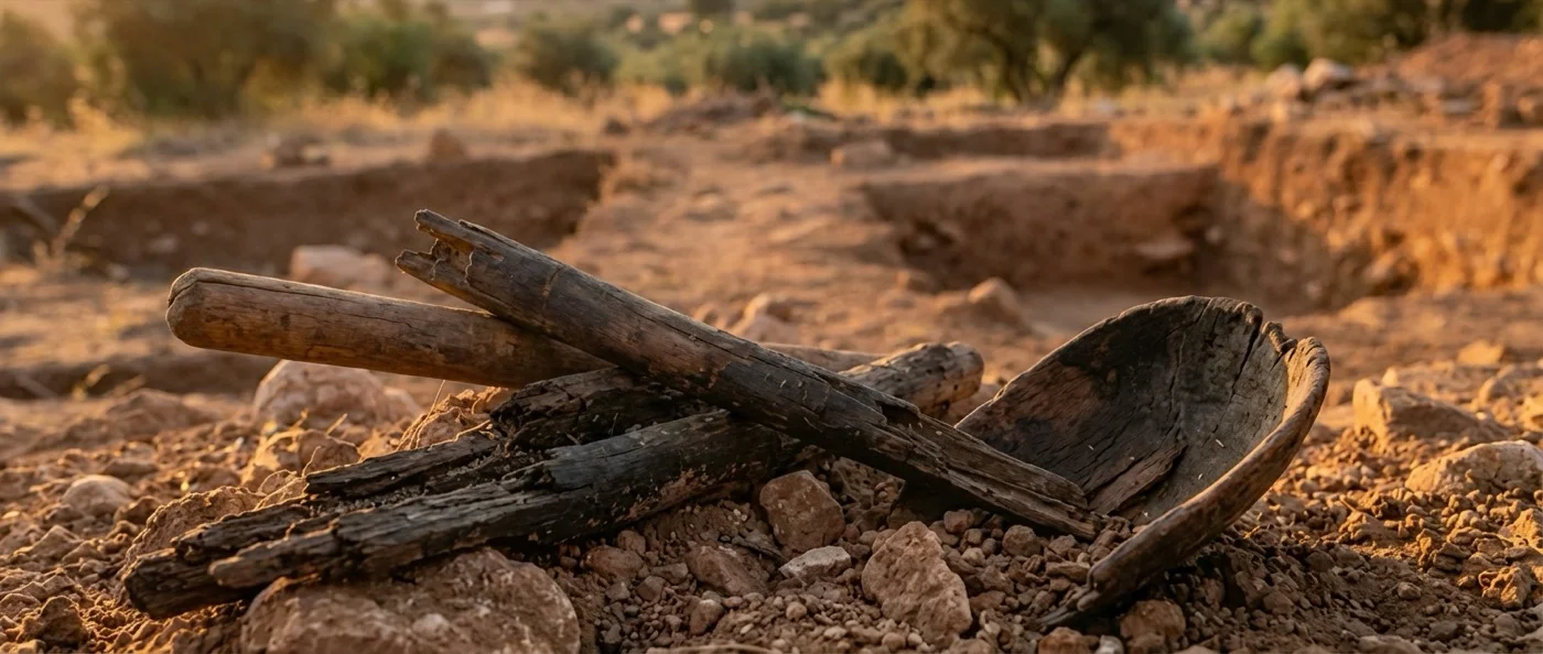 Ancient wooden tools excavated from Greek archaeological site dating back 450,000 years