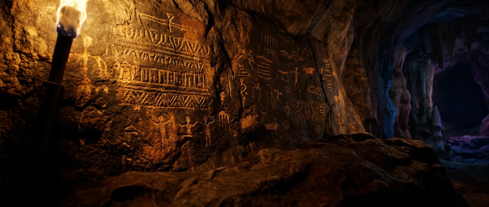 40,000-year-old cave markings showing systematic symbolic patterns from Swabian Jura caves in southern Germany