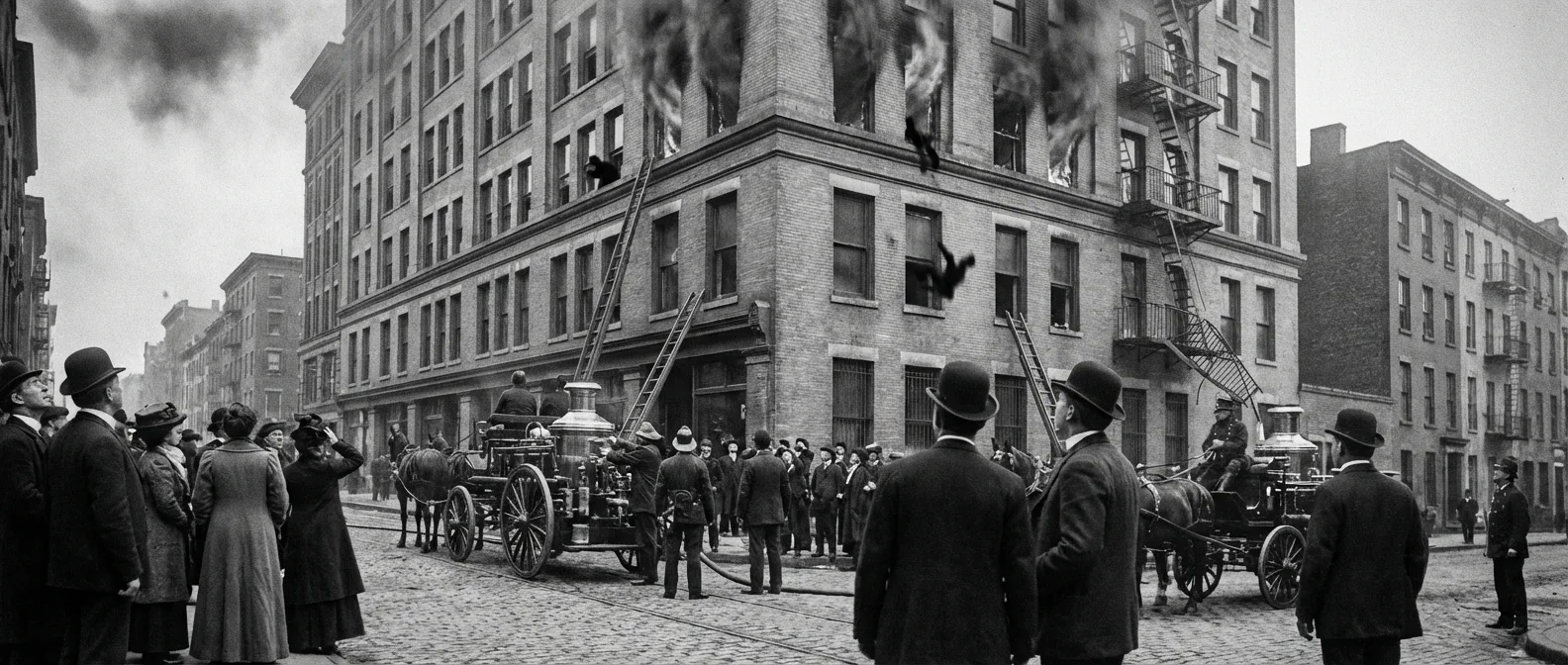 Το εργοστάσιο Triangle Shirtwaist στη Νέα Υόρκη μετά την καταστροφική πυρκαγιά του 1911 που σκότωσε 146 εργάτες