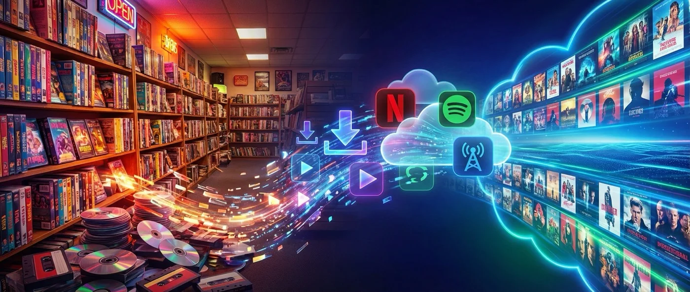 Εξέλιξη streaming τεχνολογιών από CD και κασέτες σε Netflix και Spotify