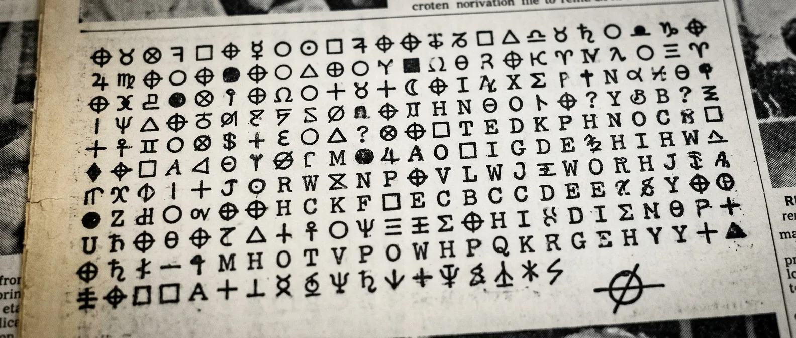 Zodiac Killer cipher and crime scene evidence from Northern California murders in the late 1960s