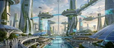 City of 2090: Flying Cars, AI Buildings & Life 65 Years Ahead