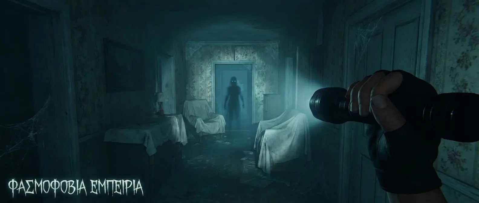 Phasmophobia VR ghost hunting experience with paranormal investigation equipment