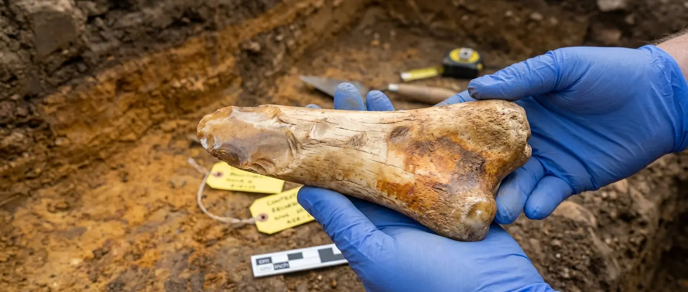 480,000-year-old bone tool crafted from European elephant femur discovered in Central European cave
