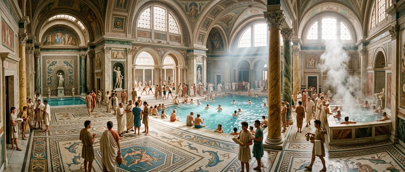 Roman Baths: Ancient thermae showcasing Roman engineering and social architecture
