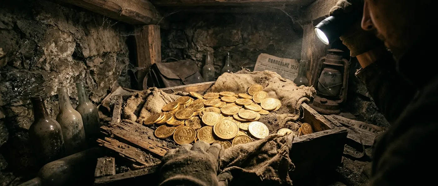 Hidden gold rubles treasure hoard from Russian Revolution discovered in basement