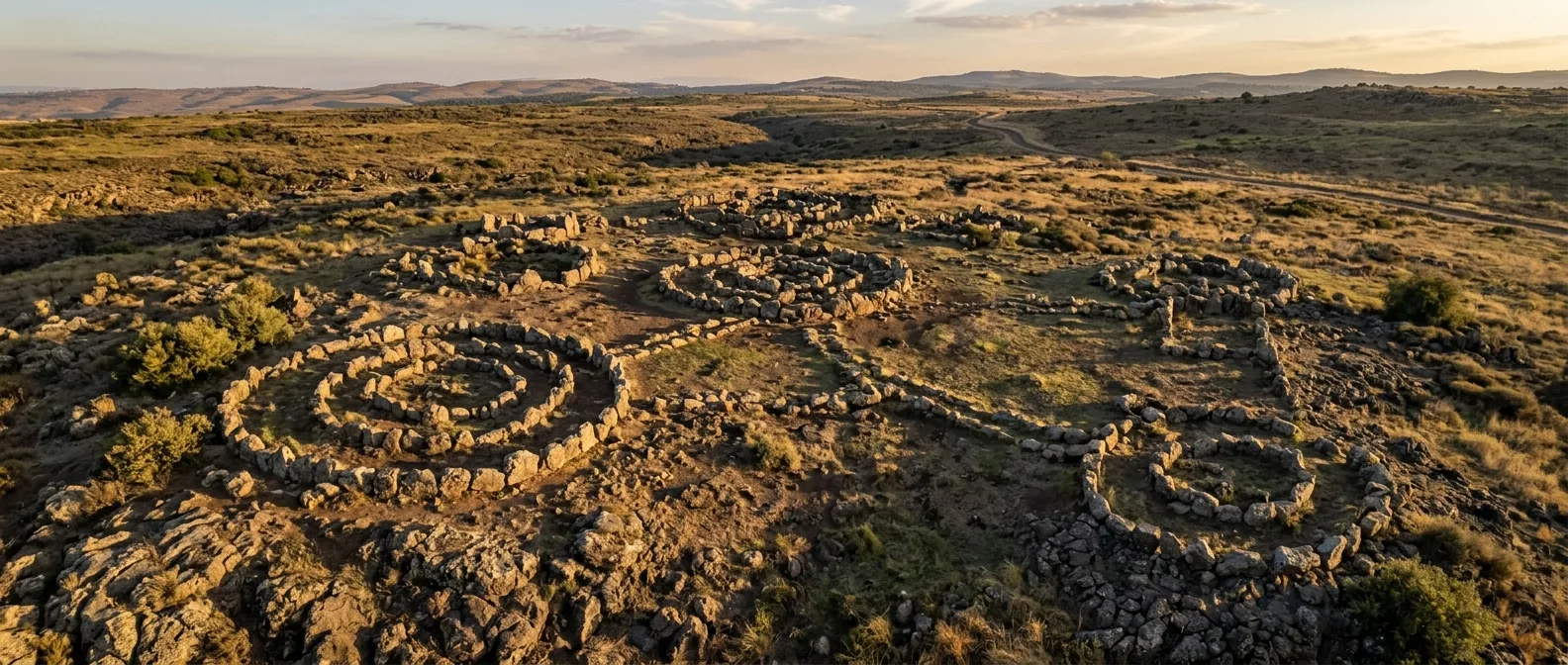 AI satellite imagery reveals hidden stone circles around Rujm el-Hiri megalithic monument in Golan Heights