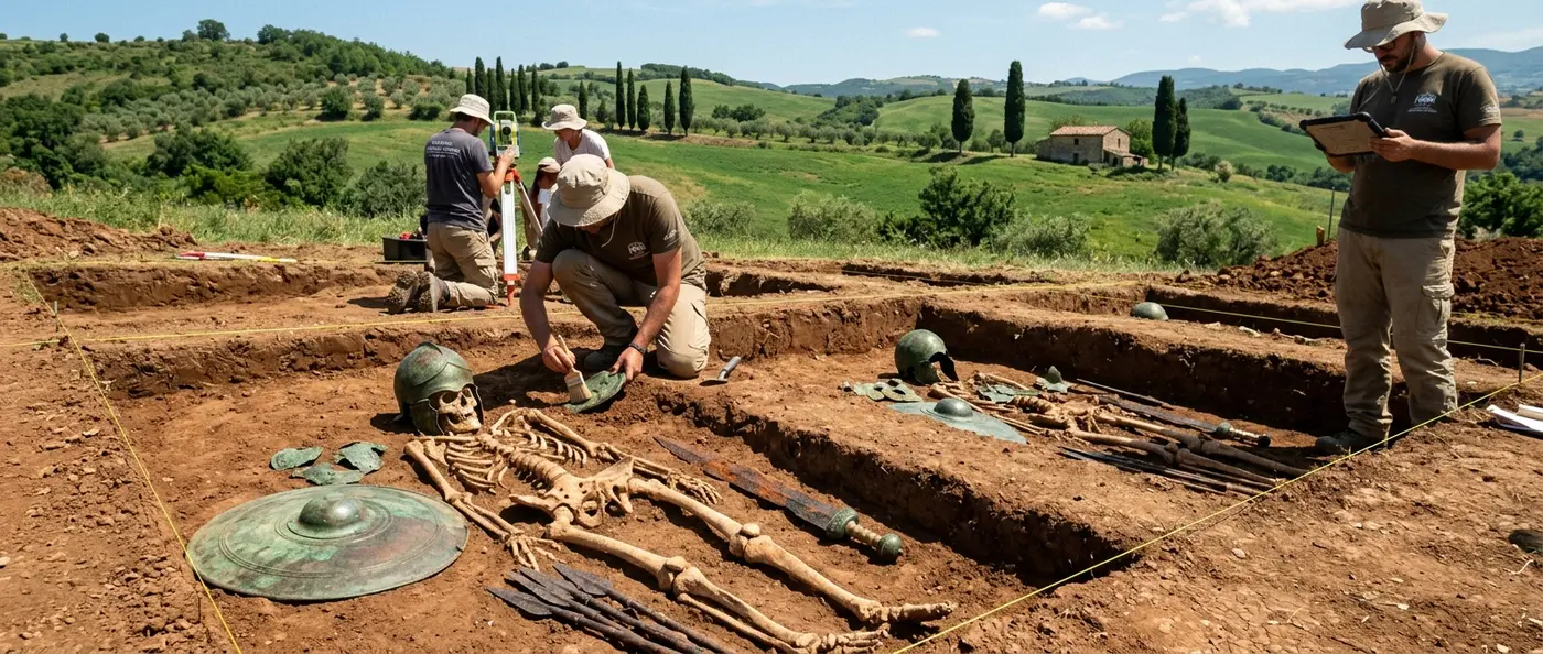 Samnite children buried with bronze warrior belts in ancient Italian cemetery