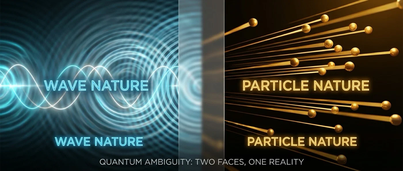 Double-slit experiment showing wave-particle duality of photons and electrons
