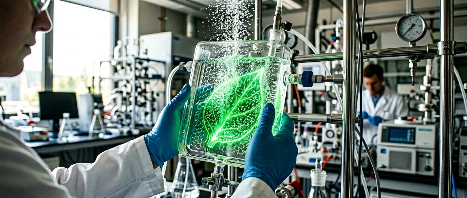 Artificial leaf generating hydrogen through photosynthesis in laboratory setting