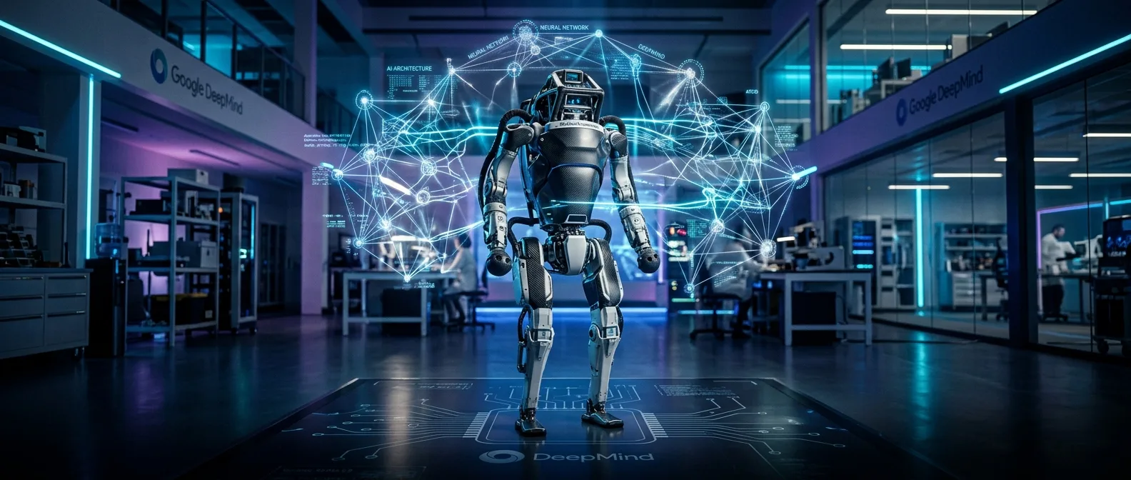 Boston Dynamics Atlas robot powered by Google DeepMind's Gemini AI performing advanced tasks