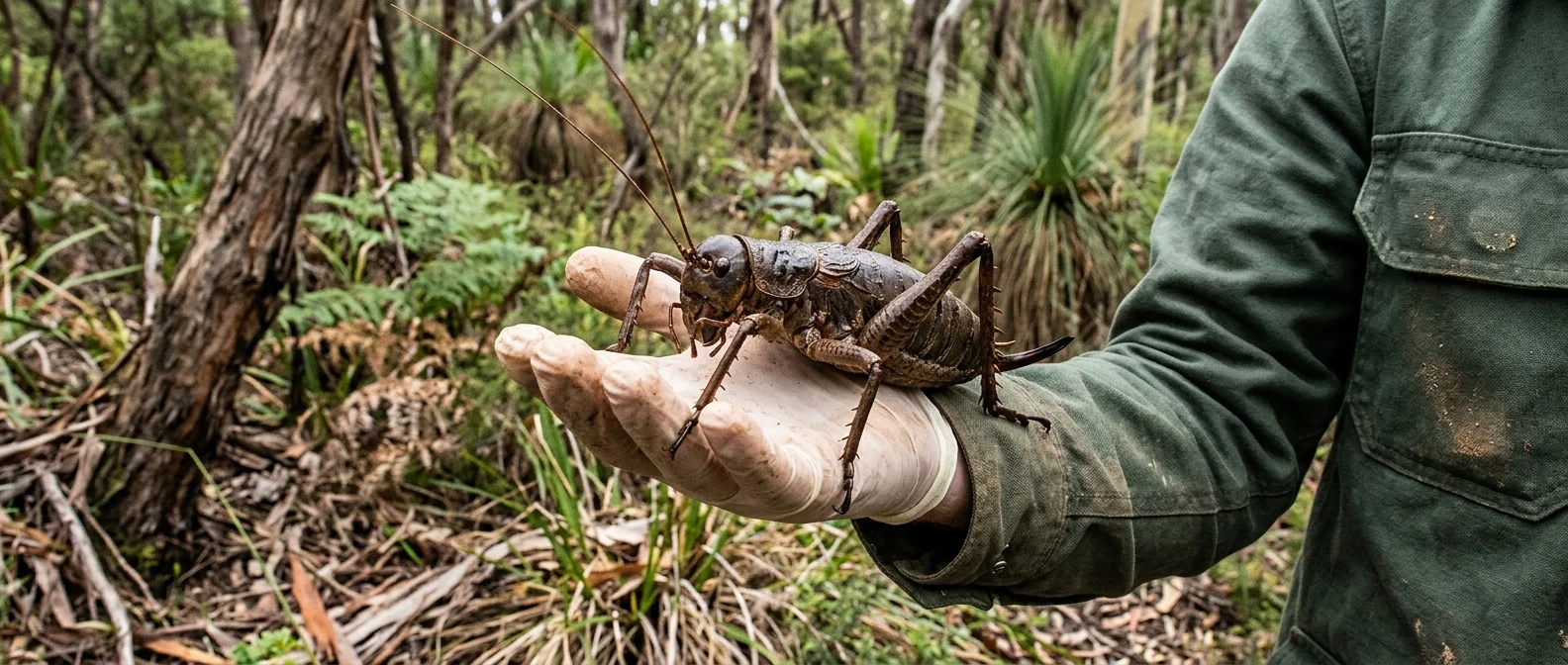 Giant 16-inch Acrophylla alta stick insect discovered in Australian rainforest canopy