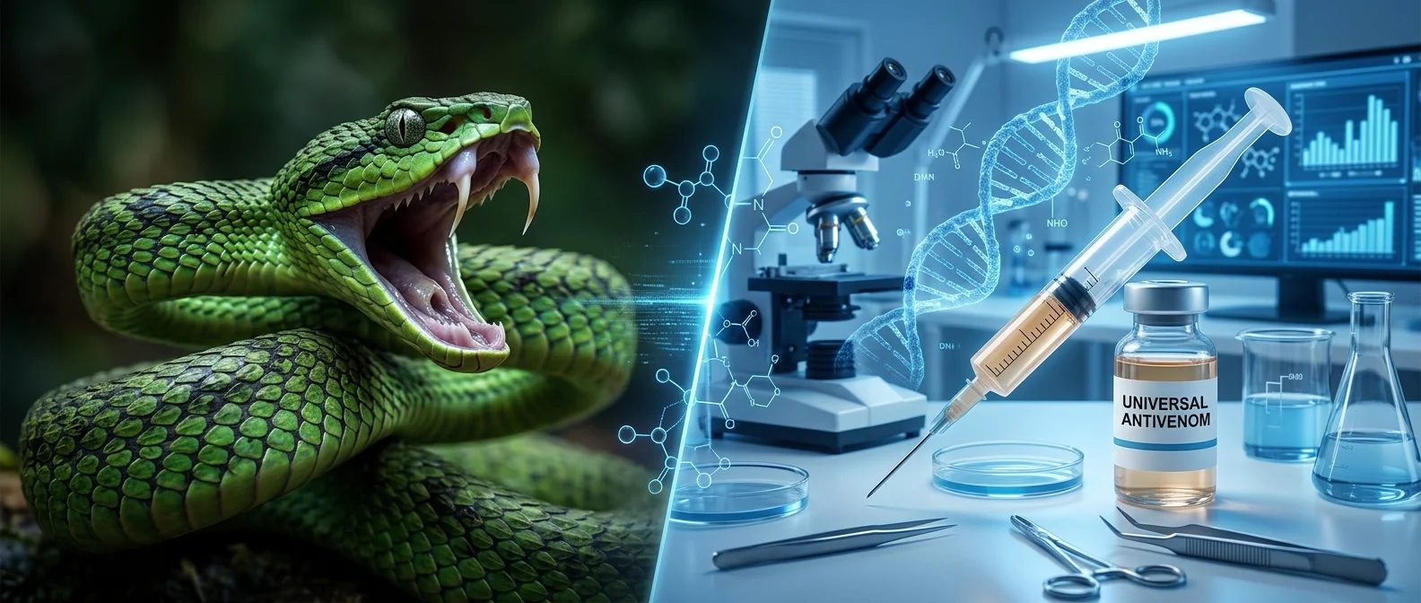 Universal snake antivenom breakthrough using monoclonal antibodies to neutralize venom toxins